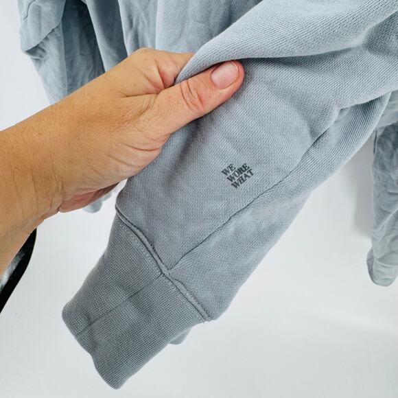 WeWoreWhat Oversized Hoodie Light Blue Cotton Blend Sweatshirt Size XL Casual - Picture 4 of 7